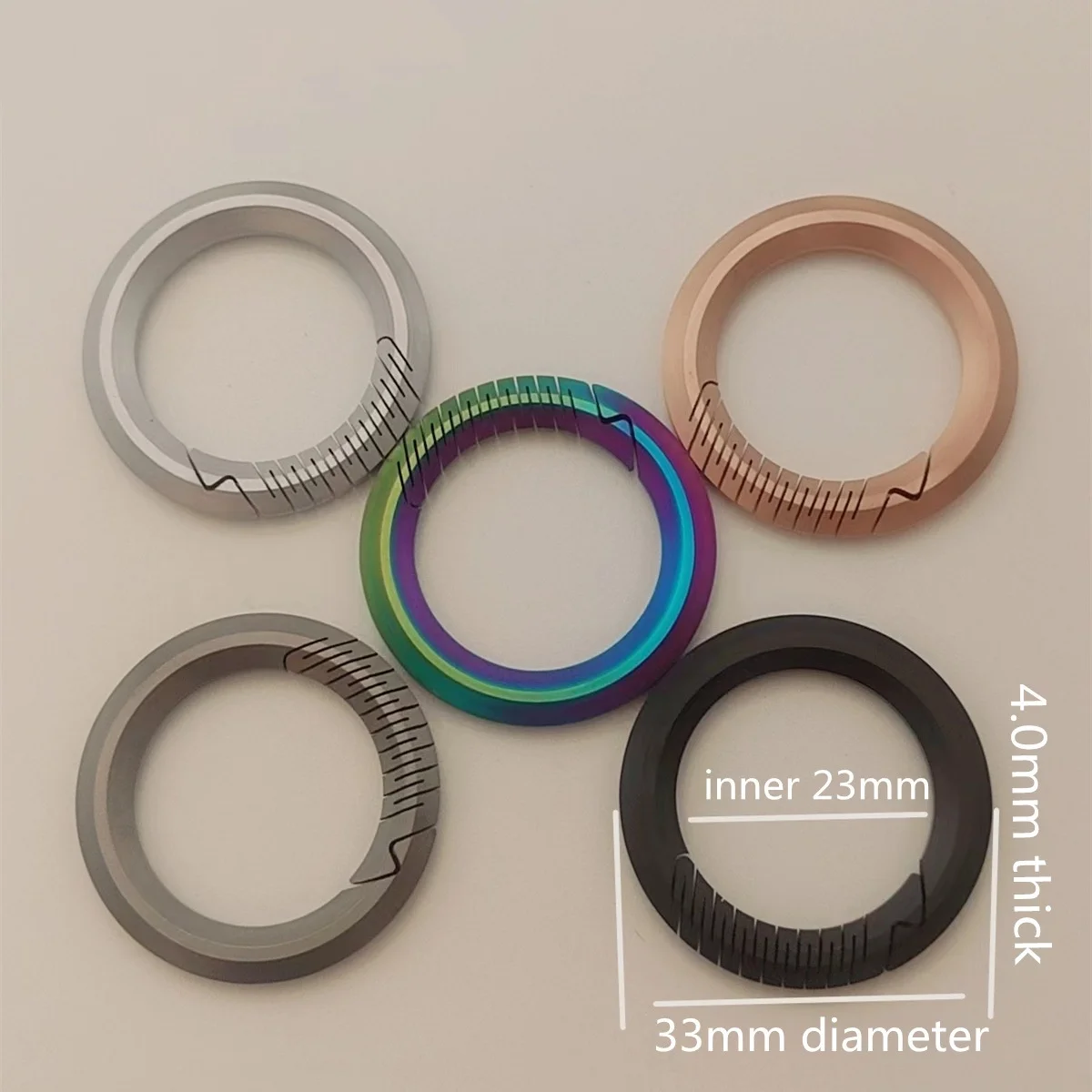 Titanium Alloy Keychain Car Buckle Suitable for Thick Pendant Popular Leather Strap Ring Buckle Creative