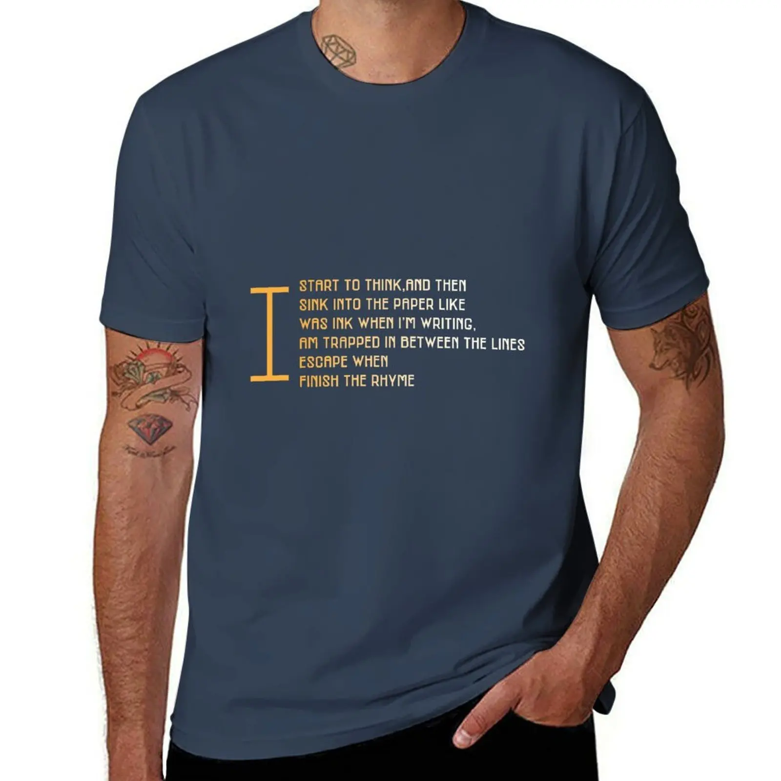 

Hip Hop Music Lyrics Eric B. & Rakim T-Shirt Work Style Casual T-Shirt