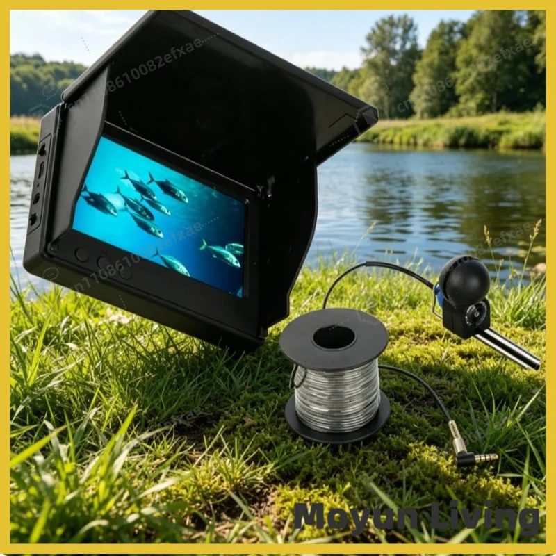 4.3inch TN HD Underwater Fishing Camera IP68 Waterproof with 12 Night Vision Lights for Fishing 100‑240V