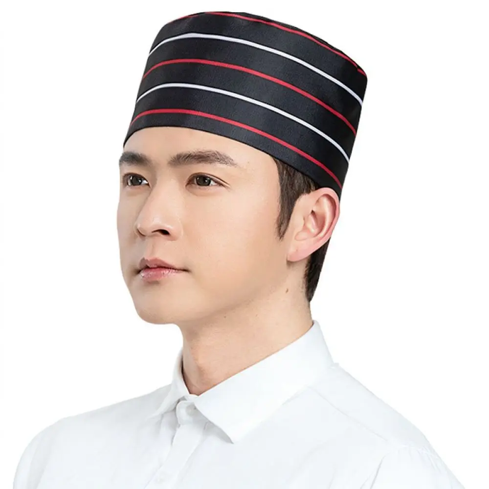 Kitchen Chef Hat For Restaurant Uniform Adjustable Unisex Polyester Work Cap Breathable Catering Service Hotel Headwear