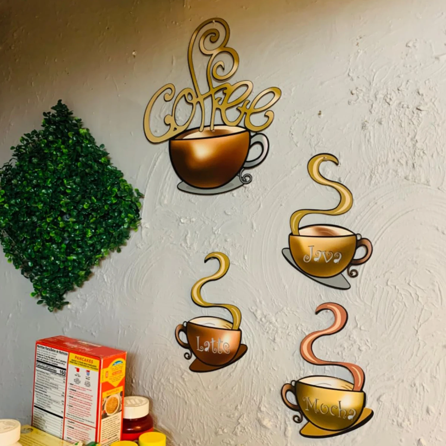 Metal Coffee Cup Wall Decor Bar Cafe Themed Art Decoration Vintage Signs for kitchen decorations wall Shop Restaurant Lounge Dec