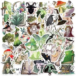 Kawaii Forest Witch PVC Sticker, Decoração Scrapbooking, Papelaria Estética Coreana, Material Escolar para Crianças, 10 Pcs, 30 Pcs, 50Pcs