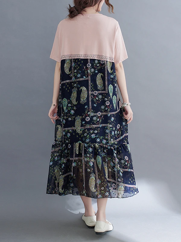 T-shirt d'été à imprimé Floral pour femmes, grande taille, rembourré, amincissant, Long, Dr Princ Sle, pour les déplacements artistiques