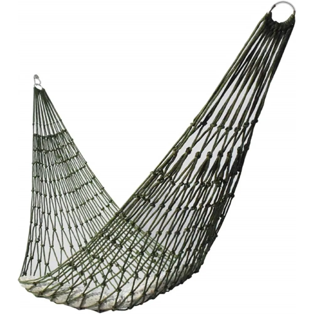 Hamaca deportiva para exteriores, cama de nailon con malla de color verde militar, hamaca de viaje, hamaca para acampar, 1 ud.