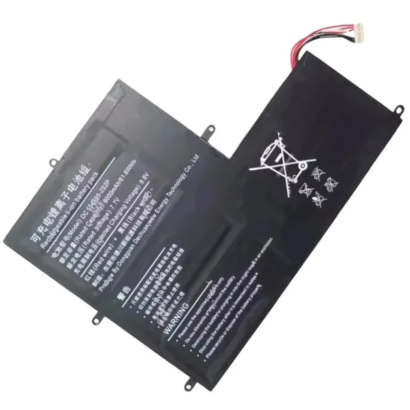 Nouveau DC554595-2S2P 7.7V 61.6Wh 8000mAh batterie d'ordinateur portable 10 broches 7 fils pour 554595-2S2P Netbook tablette PC % 100 test