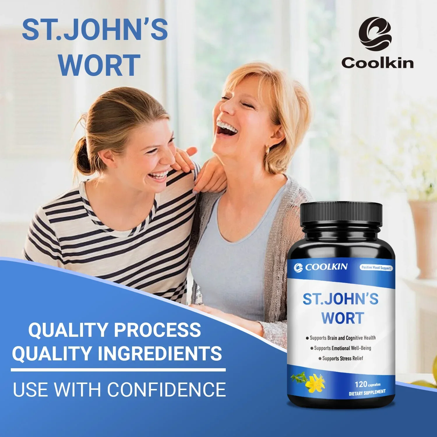 St. John\'s Wort 500mg - Supports Positive Mood and Promotes Brain Health