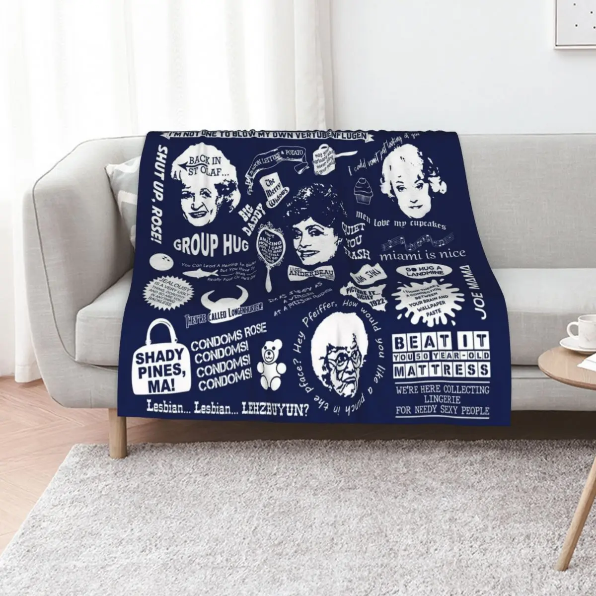 Thank You For Being A Friend Throw Blanket Decorative Sofa funny gift Stuffeds Sleeping Bag Blankets