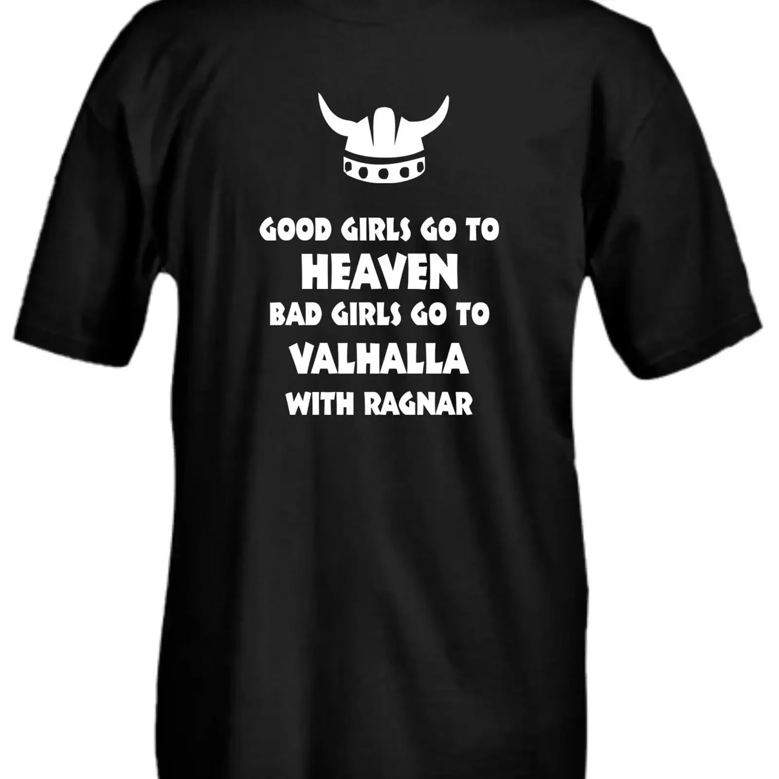 Viking T shirt J867 Bad Girls Go to Valhalla with Ragnar Jersey TV Series vintage Washed Breathable Stylish Unisex fashion Soft