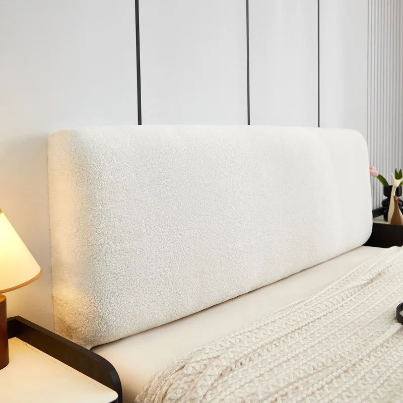 All Inclusive Cotton Velvet Headboard Cover with A High-end Feel Simple and Modern Dust-proof Cloth Elastic Soft Bag Backrest