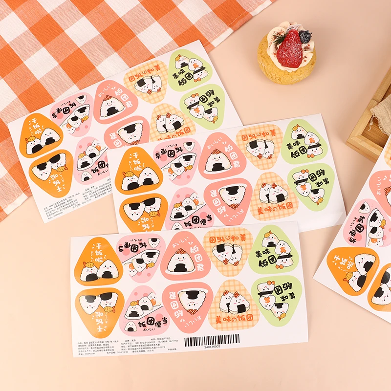 Pegatinas para Bolsas de Onigiri, Adhesivos para Bolsas de Sushi con Algas Nori, Moldes para Hacer Sushi, Accesorios para Bento