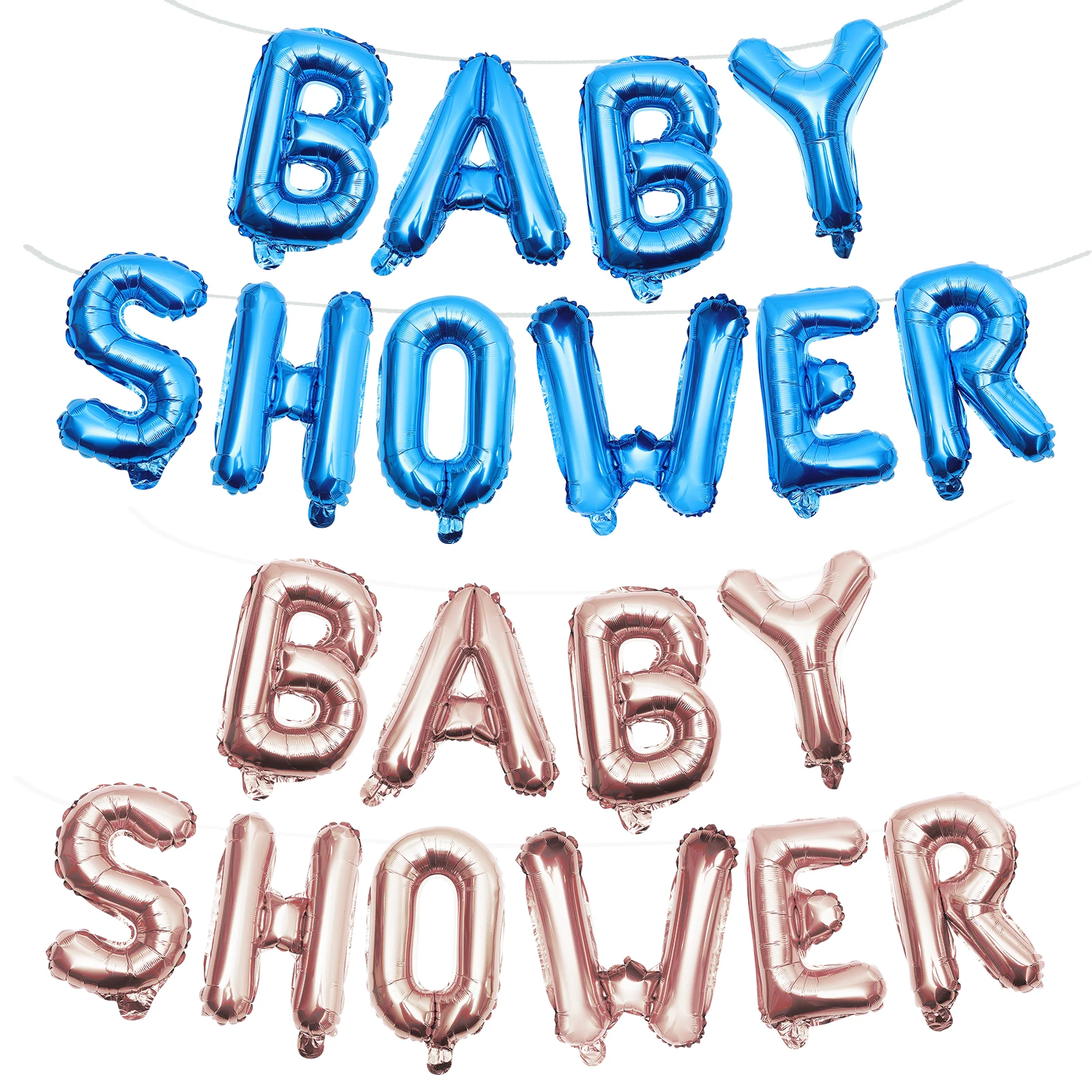 

2 Sets Shower Balloons Garland Backdrop For Baptism Party Decoration Blue Balloon Gender Reveal Centerpieces