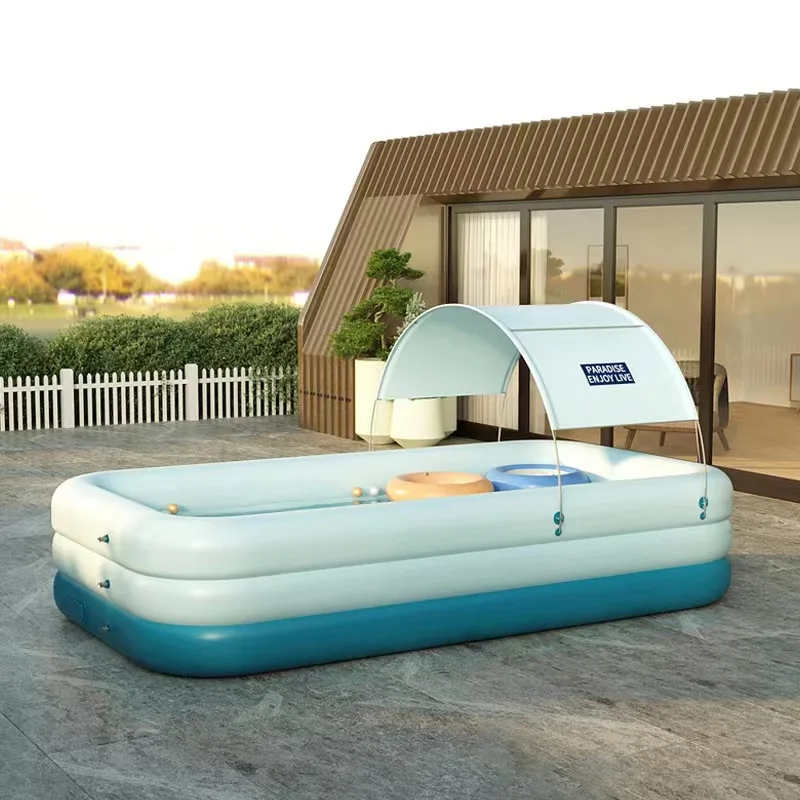 Inflatable Pools Bath Tub Wholesale Outdoor Inflatable Rectangular SPA Swimming Water Pool for Kids Adult