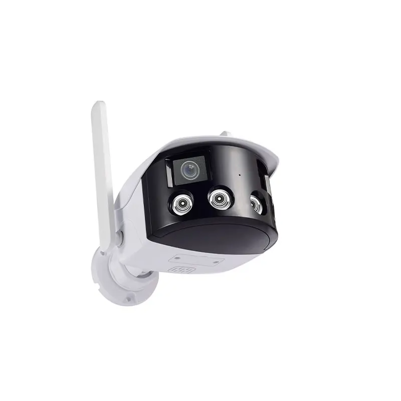 4MP ICsee APP Dual Lens 170Degree Панорамный просмотр PTZ Wi-Fi IP Bullet Camera Полноцветный AI Гуманоид Безопасность CCTV Радионяня