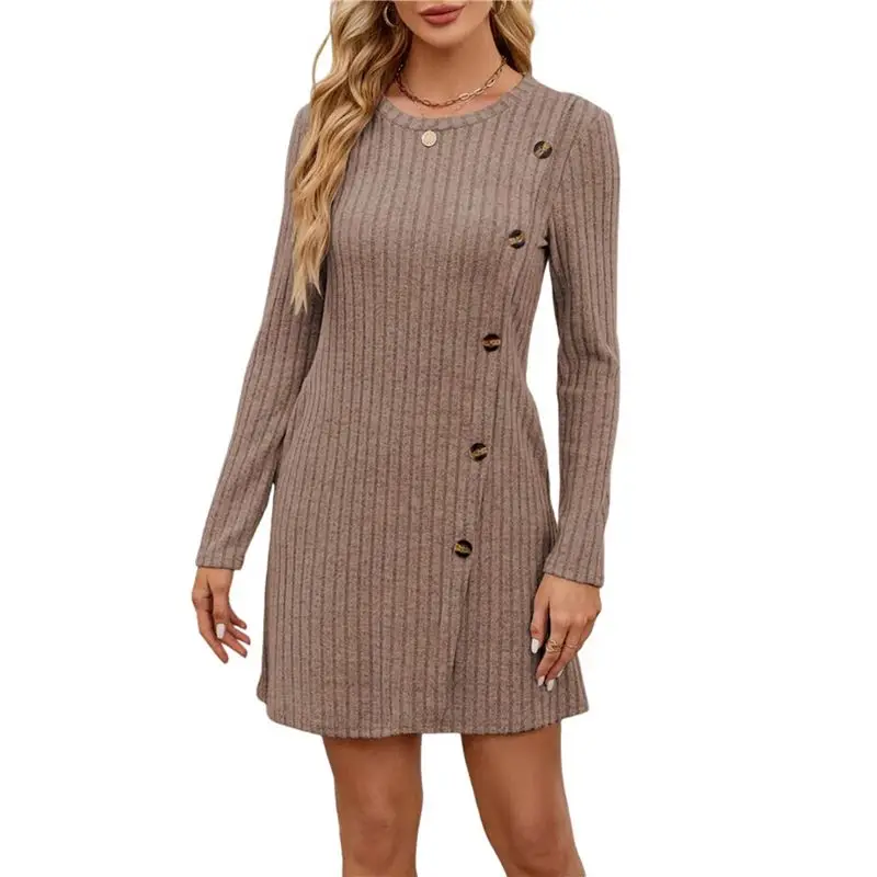 long-sleeve-dress-for-women-tunic-sweater-dresses-with-pockets-fashion-buttons-side