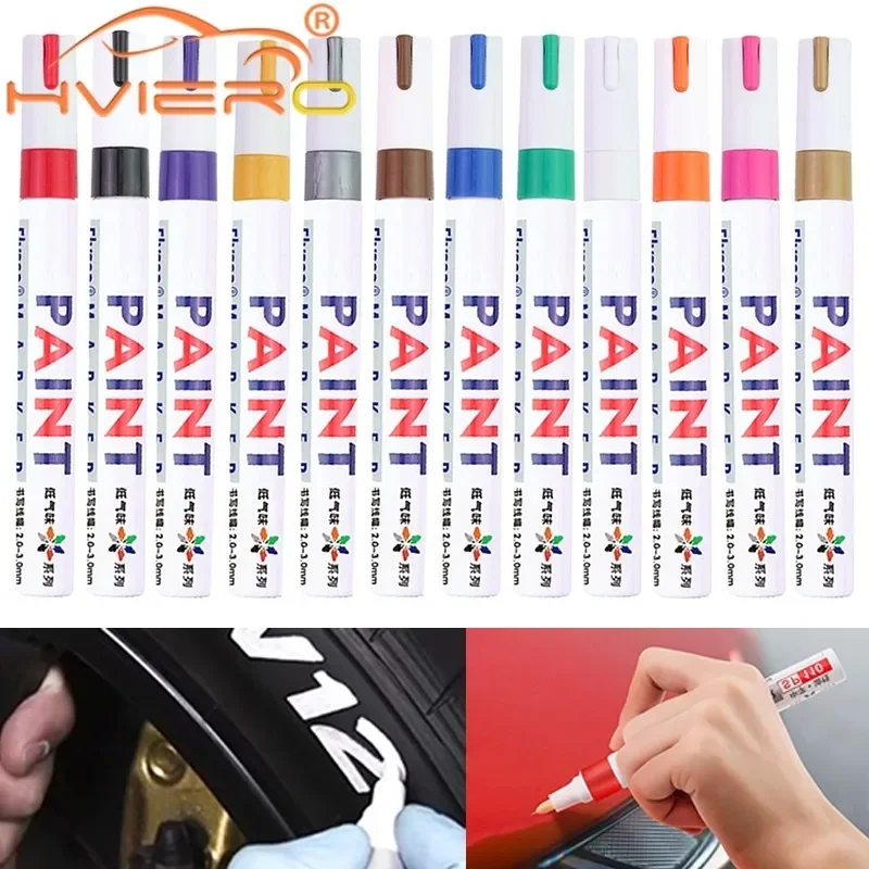 Colors Polishing Waxing Sponge Paint Marker Ing Pens Permanent Waterproof Tyres Cars Doodle Oil Pen Cleaner Polishe Touchup Pen