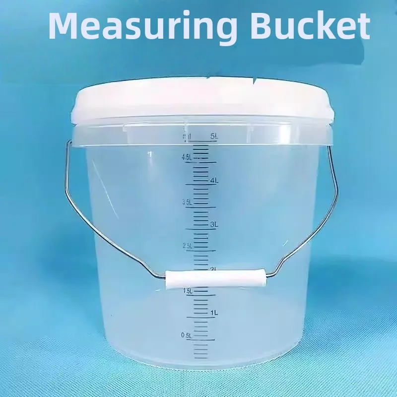 

Большой пластиковый контейнер для измерения объема с мерной шкалой и крышкой, 0-20 л, для дезинфицирующих жидкостей, инструмент для уборки дома