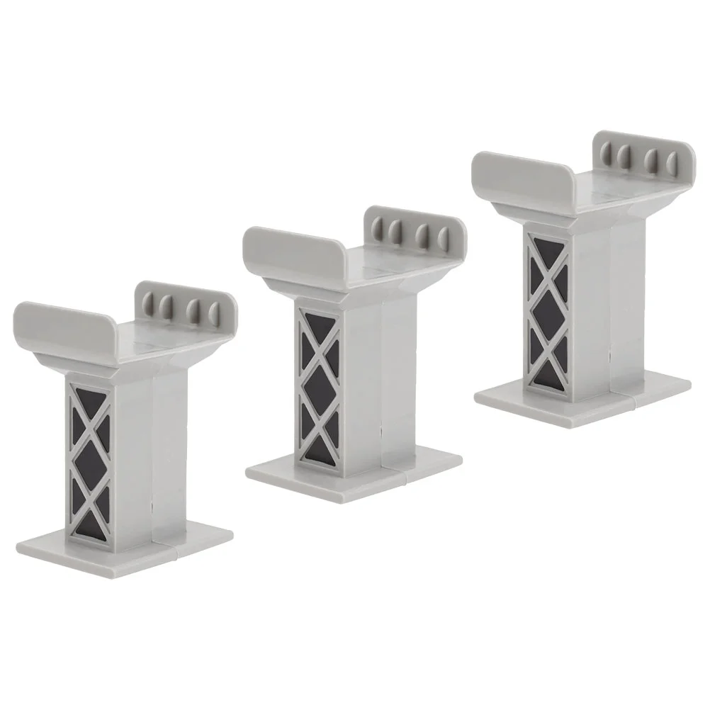 3 Pcs Train Track Pier Decorative Bridge Toy Model for Games Simulation The