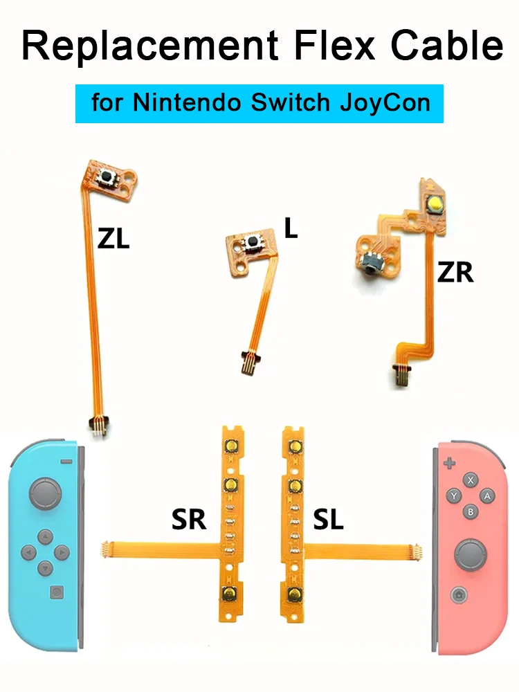 Repair Nintendo Switch Joycon NS Key Button Ribbon Flex PCB Cable SL SR ZR ZL L Right Left Button Key Ribbon Flex Cable