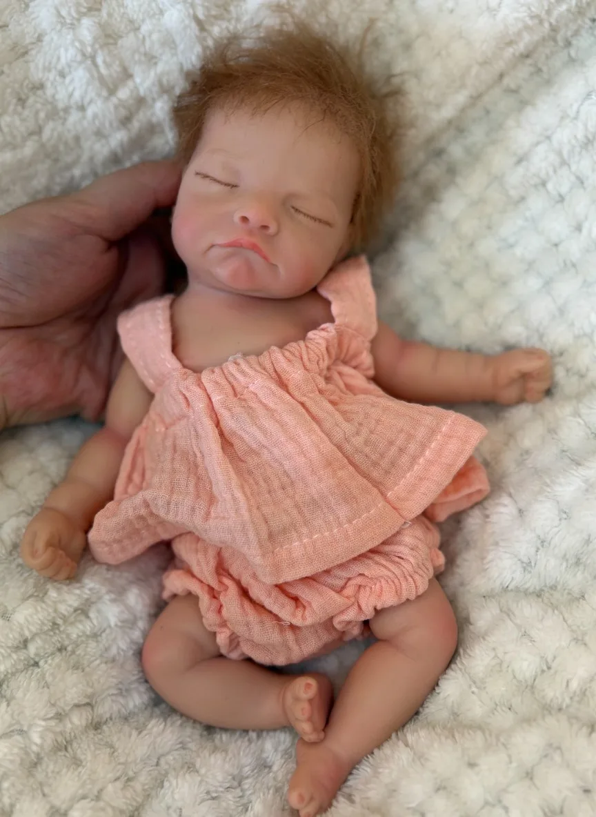 アイズワ1 10インチ レヴィガール ソフトタッチ シリコン製リボーンドール 根付毛 新生児人形 おもちゃ