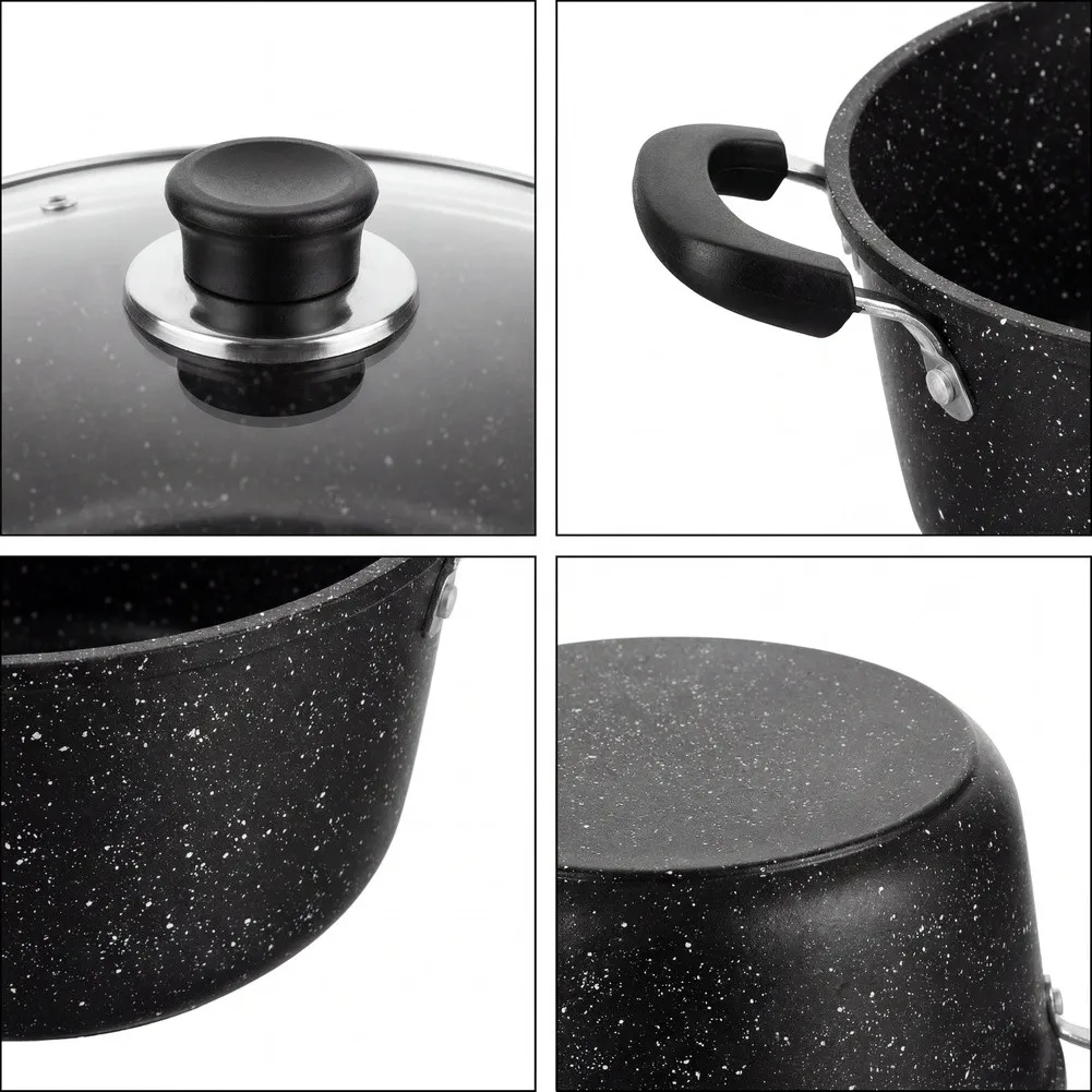 Double-Handled Metal Soup Pot Built for Long-Term Simmering with Stable Performance on Induction and Gas Cooktops
