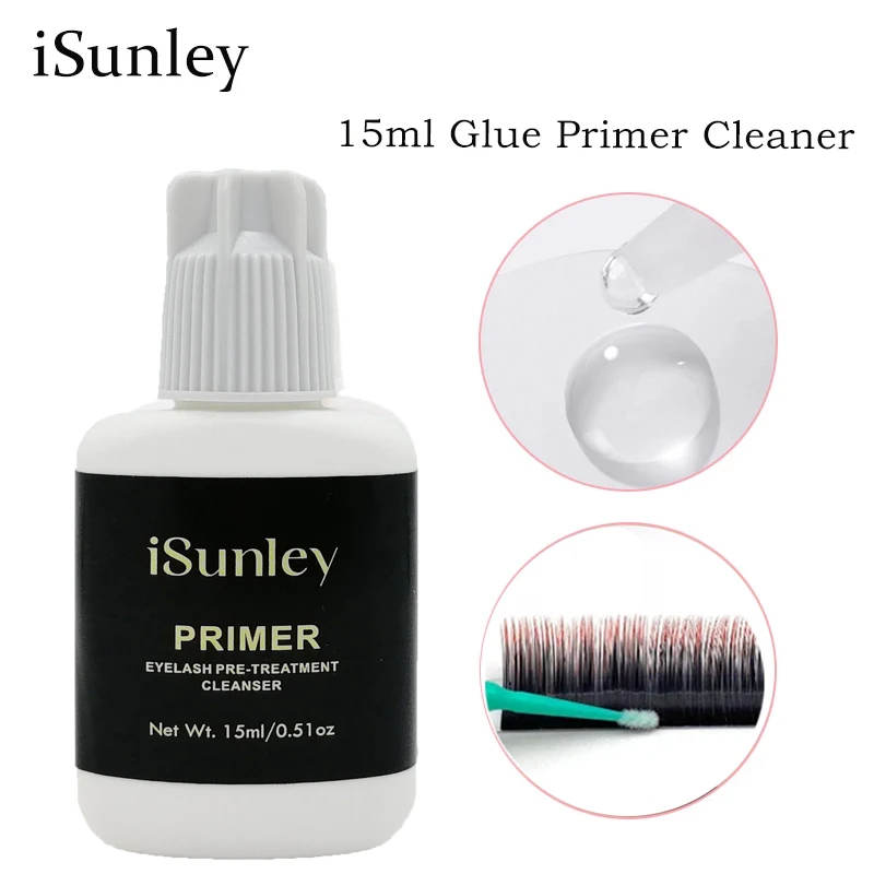 ISunley – adhésif pour extensions de cils, 0.5s, séchage rapide, professionnel, 60ml, shampoing, primaire pour cils, nettoyage en profondeur, 15ml
