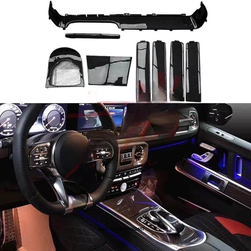 Applicable to Benzz G Class Big G W464 Carbon Fiber Interior Carbon Fiber 8-piece Set Interior Modification