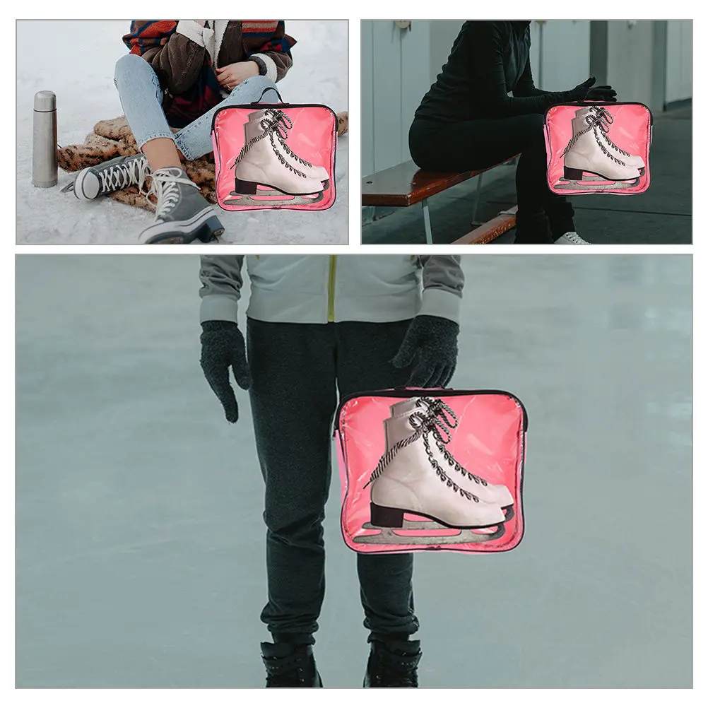

2Pcs Roller Skates Pouch Skates Storage Bag Zipper Closure Wear-Resist Fabric Smooth Zippers Easy-Carry Skating Shoes Organizer