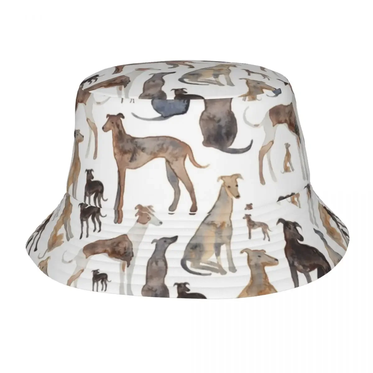 Greyhounds Wippets And Lurcher Dogs Bucket Hats Men Women Unisex Fashion Cute Sighthound Summer Fisherman Cap