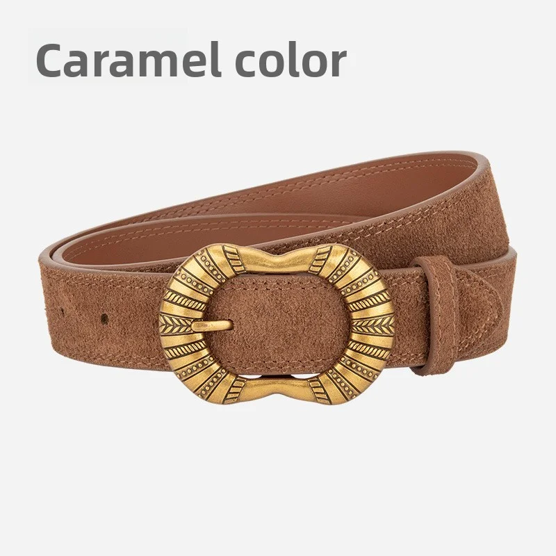 حزام سيدة معدني منقوش بتصميم عتيق حزام خصر كلاسيكي أنيق #5