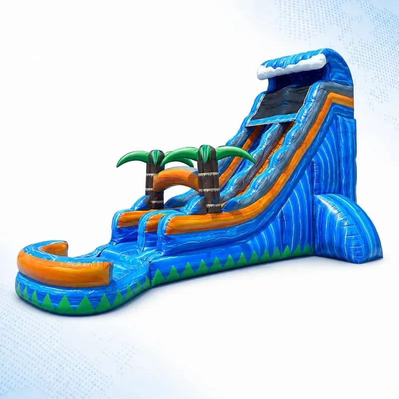 Customizable Size Children Play Center Pool Water Slide Inflatable with Waterproof Fireproof PVC Easy Setup
