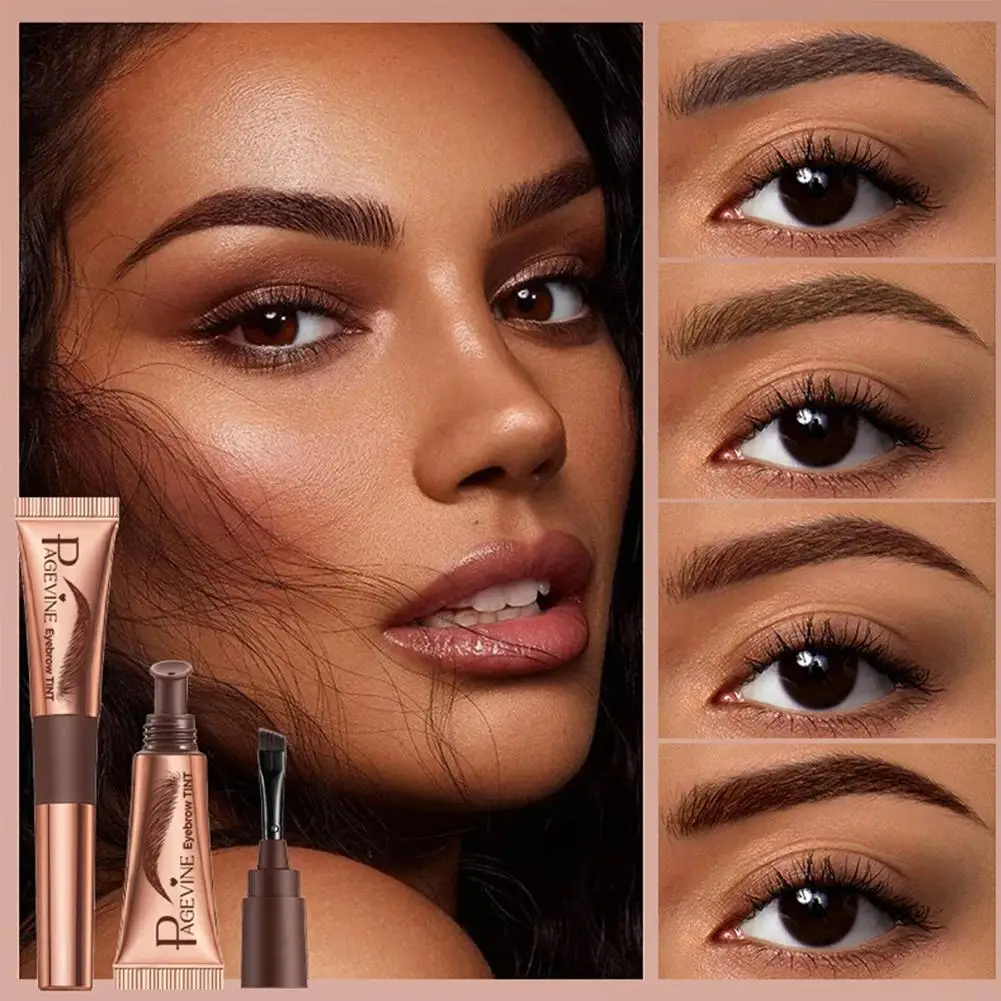 Eyebrow Tattoo Tint Semi Permanent Brow Tint Long-lasting Brown Liquid Tint Makeup Tattoo Brow Eye Enhancers Waterproof Nat B0Q5