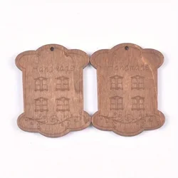 5Pcs/lot Flower Pattern Brown Wooden Bobbin Spools Cord Wire Sewing For Thread String Ribbons Reel Flat Spool Home Decor 68*53mm