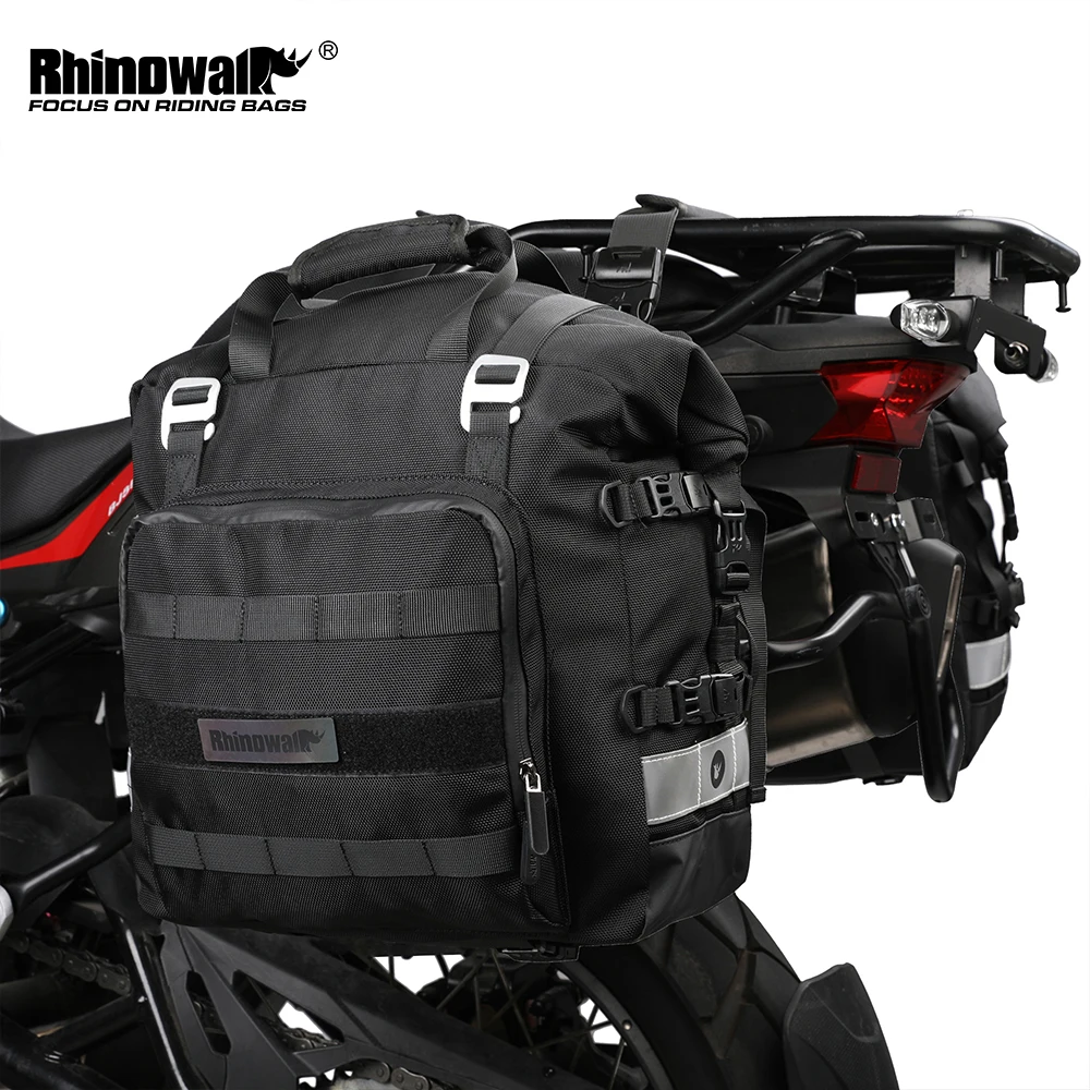 

Rhinowalk Motorcycle Side Bag 20L Universal Motorcycle Saddle Bag Riding Travel Motorbike Luggage Box