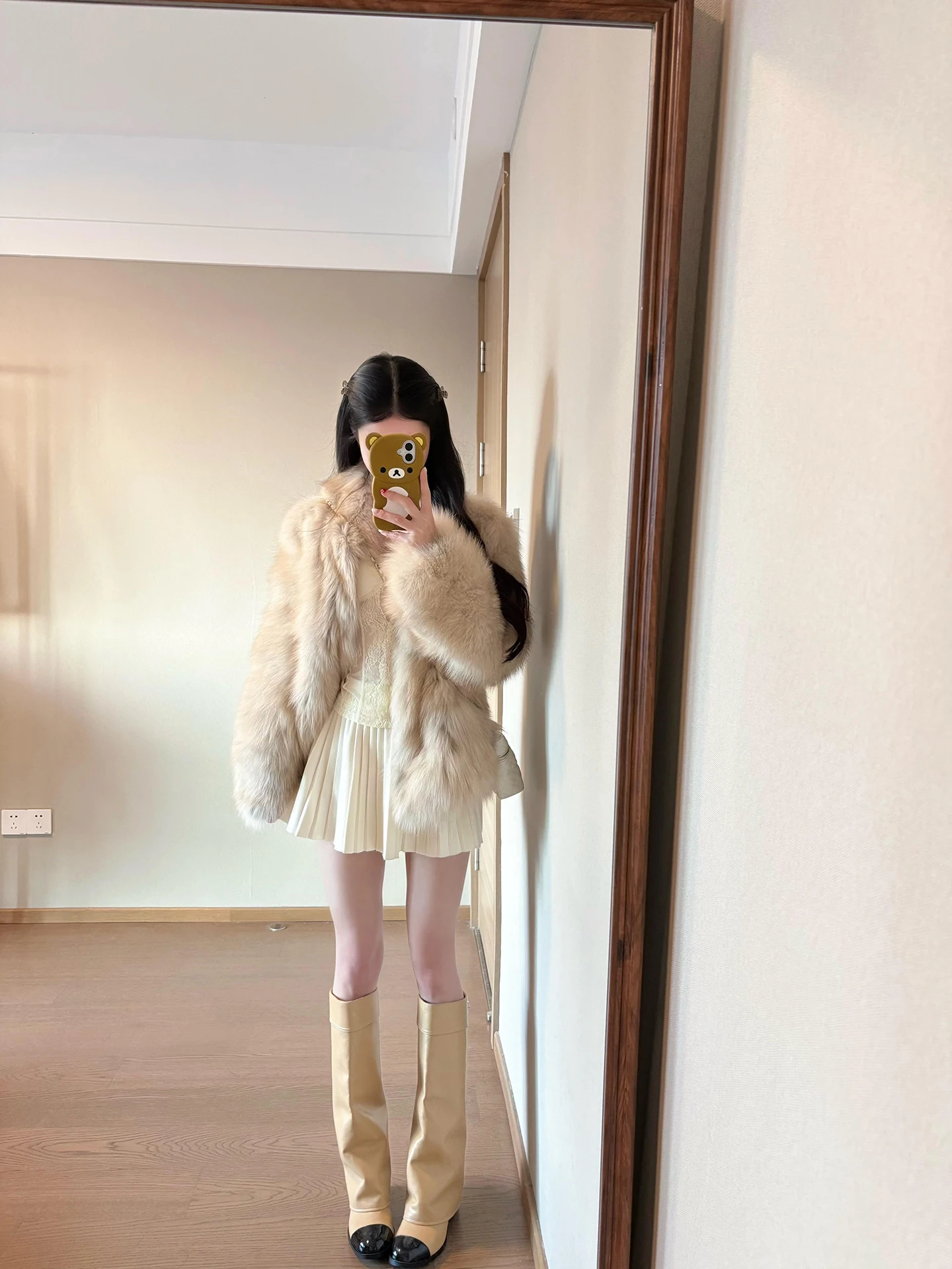

Warmth Fur Coat Youthful Casual Style Luxury Lady's Winter Outerwear Long Sleeve Loose Fit Fashionable Fake Pelt Top
