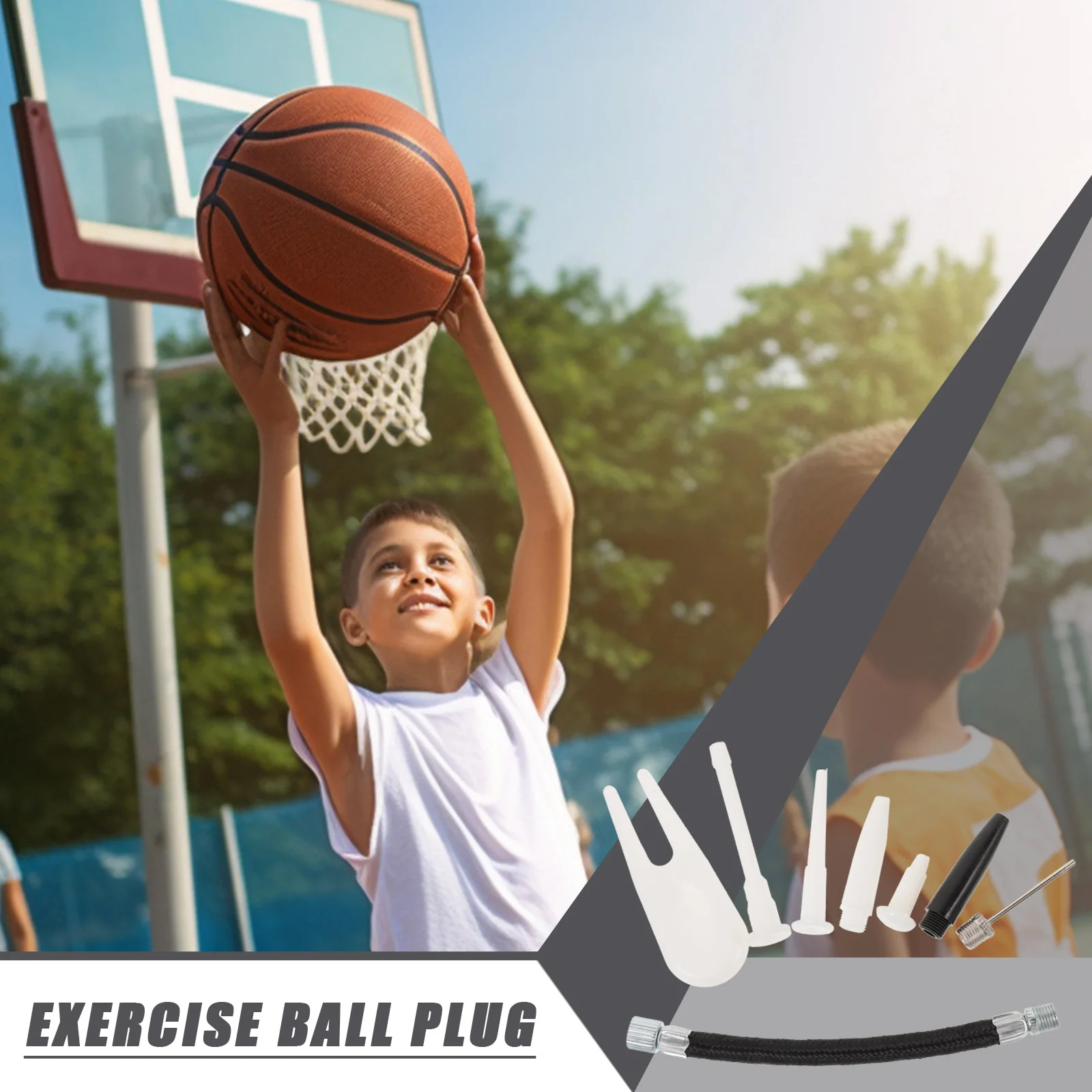 

5Sets Ball Inflator Accessories Plug Stopper Remover Pullers Replacement Exercise Fitness Air Pump Parts Exercise Ball Plug