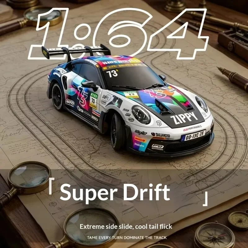 New In Stock Zippy GT3RS 1:64 Mini 4WD  RC Drift Car 2.4G Anti-interference High Speed Racing Remote Control Car Toy for Boys