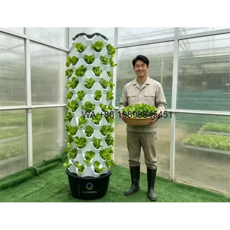 Wmwmnu Commercial Vertical Hydroponics System Aeroponic Pineapple Tower Vertical Growing System for Agricultural Greenhouses