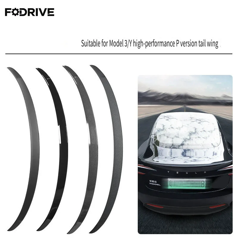 

1PC Real Carbon Fiber Spoiler For Tesla Model 3/Y Model 3 Highland Rear Trunk Wing Original Car Exterior Accessories