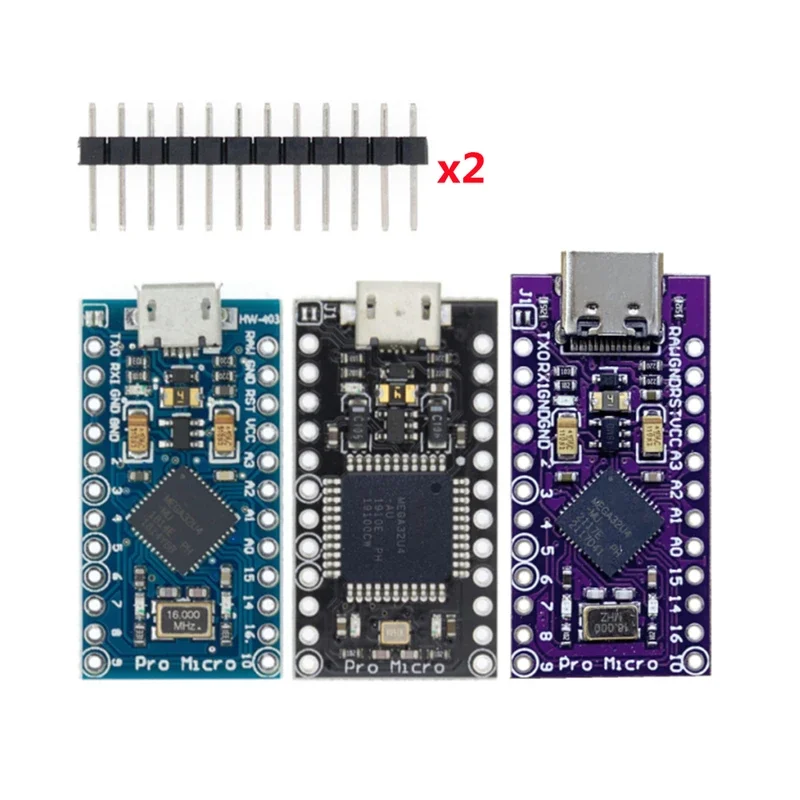 TENSTAR ROBOT Pro Micro With the Bootloader Black/Blue  ATmega32U4 5V/16MHz Module Controller Mega32U4 Leonardo for Arduino