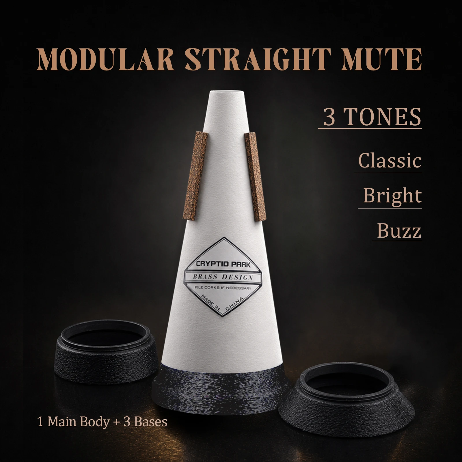 Small Mute Device, 3D-Printed Module Direct-Injection Mute Device, One Device with Three Sounds, Freely Switchable, Effective in Preventing Disturbance of Neighbors