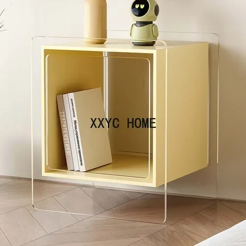 아크릴 침대 옆 테이블 투명 소파 캐비닛 작은 아파트 침대 옆 사물함 침실 커피 테이블