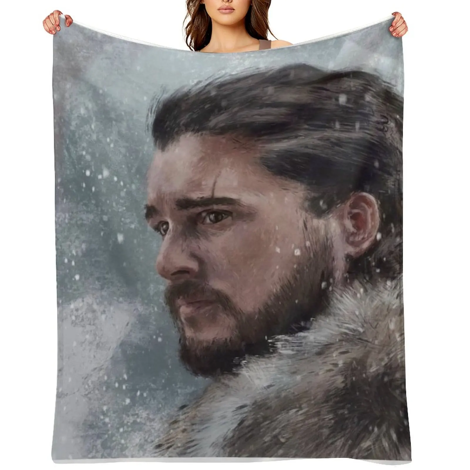 

Jon Snow digital painting Throw Blanket sofa bed Kid'S Beautifuls Luxury St Blankets