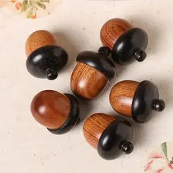 1Pc Solid Wood Medicine Pill Box Mini Sandalwood Rescue Wooden Pill Case Portable Tablets Storage Sealed Can For Outdoor