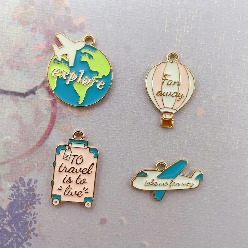 ジュエリー作り,ムーン,スター,ネックレス,ペンダント,イヤリング,DIYアクセサリー用のエナメルを探索するチャーム,10個