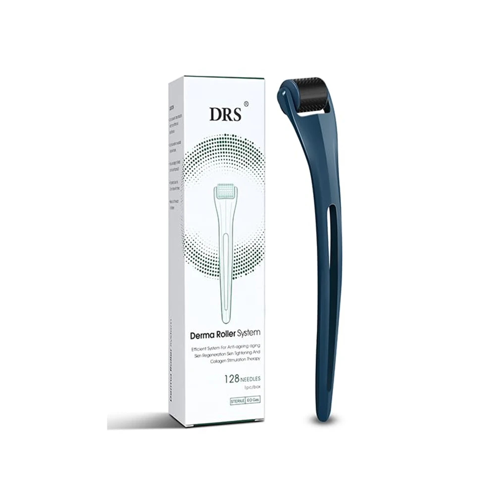 Drs 128 Titanium Legering Real Naald Derma Roller Voor Haar Baard Gezichtshuid Face - Beauty Instrument Zelfzorg Voor Mannen Vrouwen