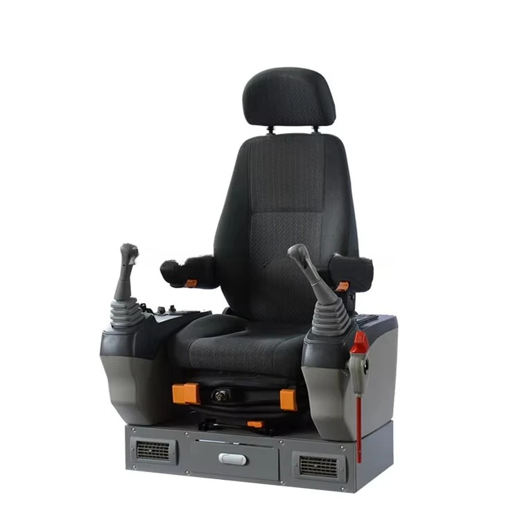 Custom OEM grey matrix fabric covering wheel excavator seat