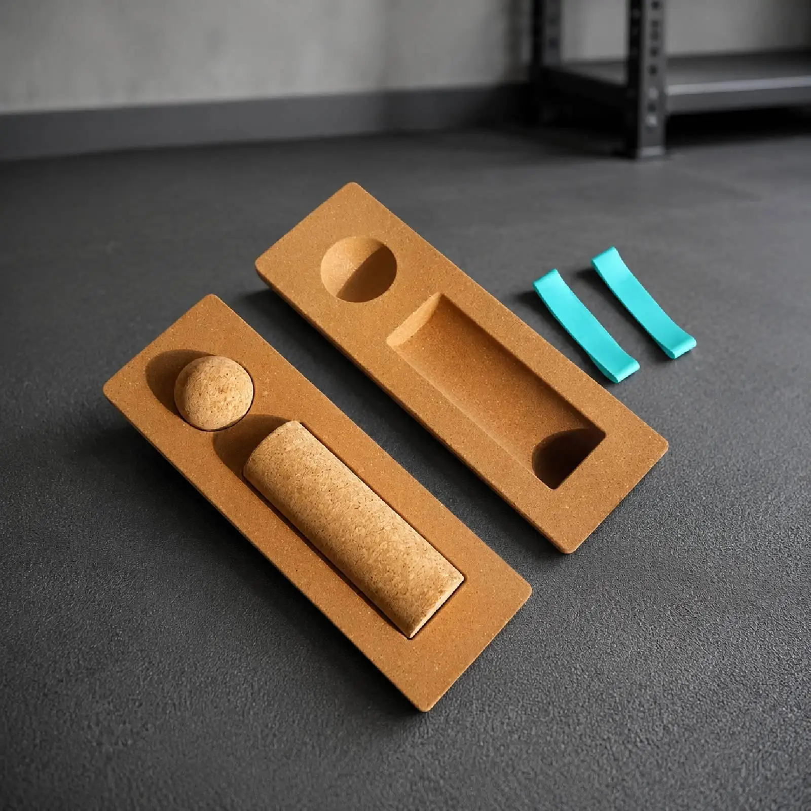 Cork and Silicone Balance Board with Roller and Massage Ball for Dance Pilates Home Exercise Training