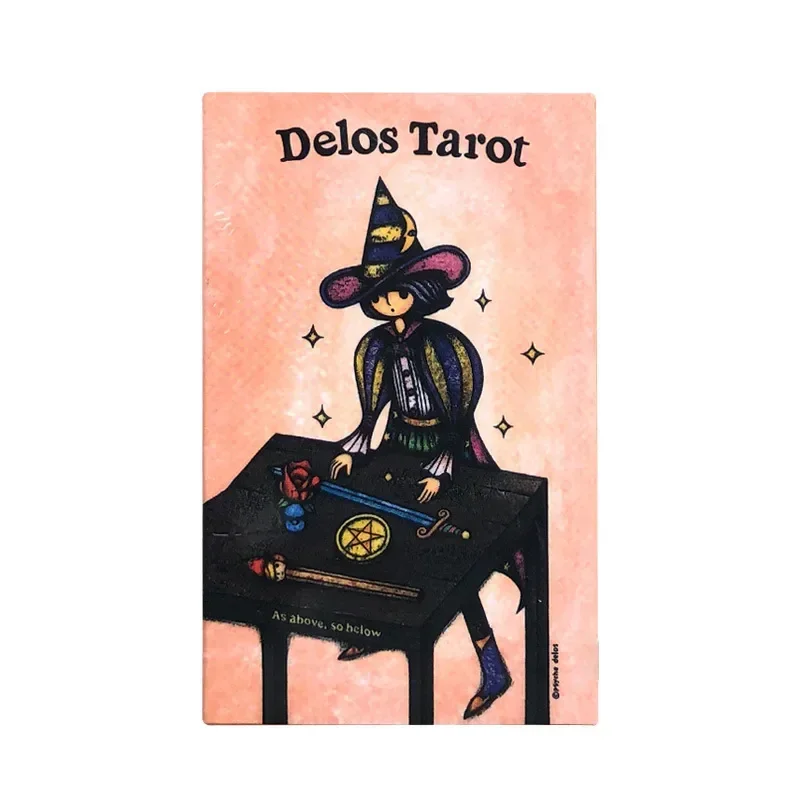 Cartas de Tarot Delos de Alta Calidad, Juego de Mesa, Oráculo, Adivinación, Regalo, Tablero de Ajedrez, Mazo Completo en Inglés con Guía en PDF