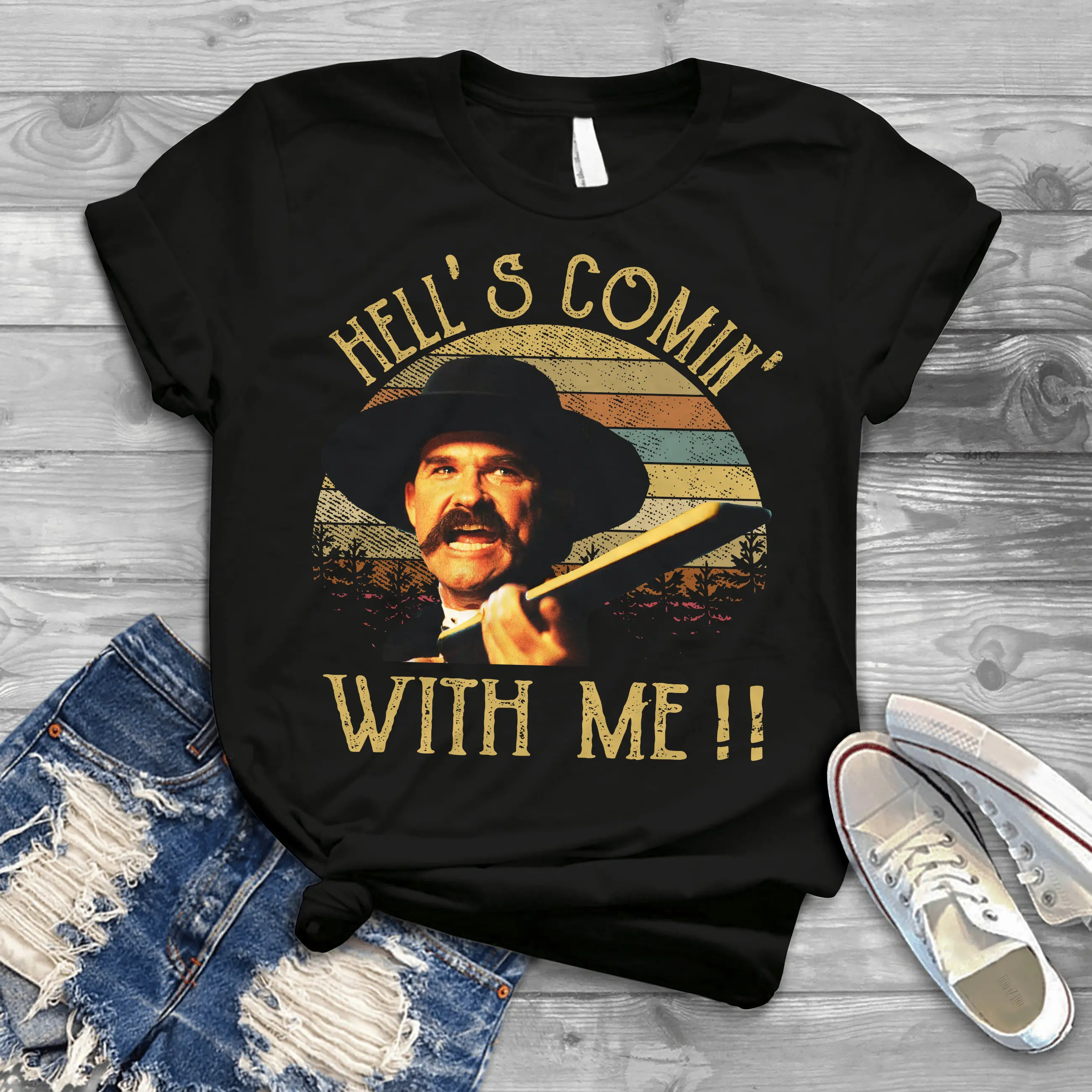 Hell's Coming with Me Doc Holliday Vintage T-Shirt, Tombstone Doc Holiday Shirt, Gift Tee For You And Your Friends