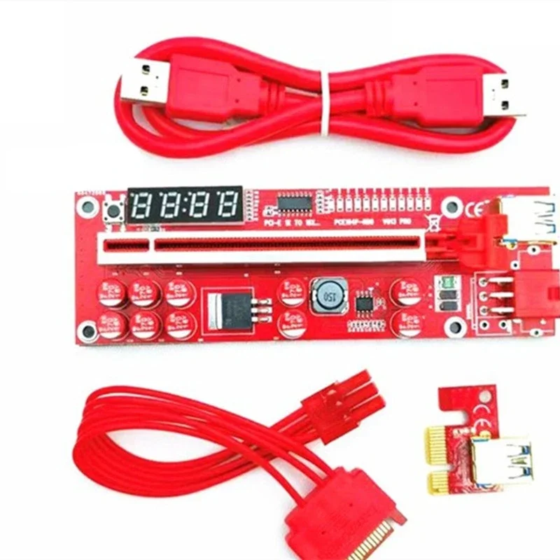 Cable de extensión de tarjeta gráfica PCIE V013PRO tubo digital USB3.0 tarjeta gráfica cable de transferencia PCI-E 1X a 16X control de temperatura